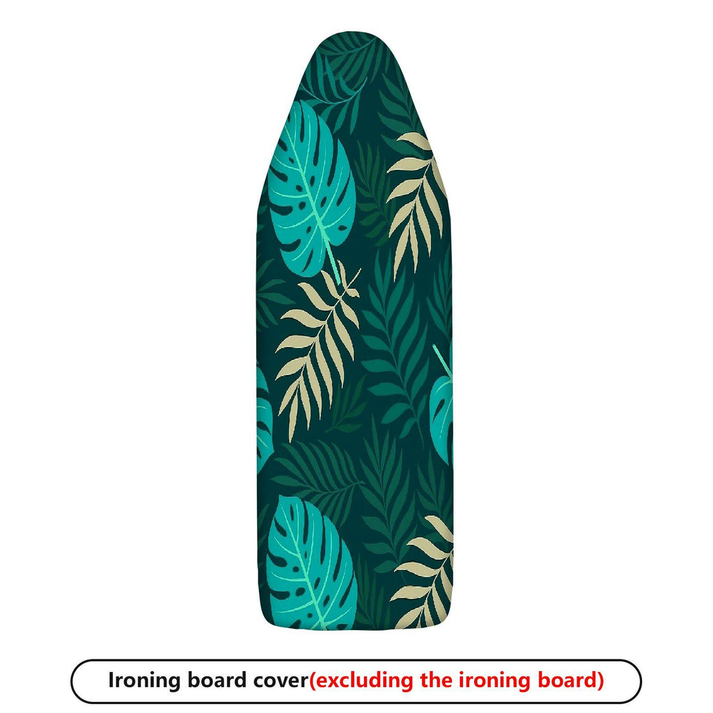 1-Piece Tropical Leaf Plant Pattern Green  Ironing Board Cover, Universal Size, Without Board