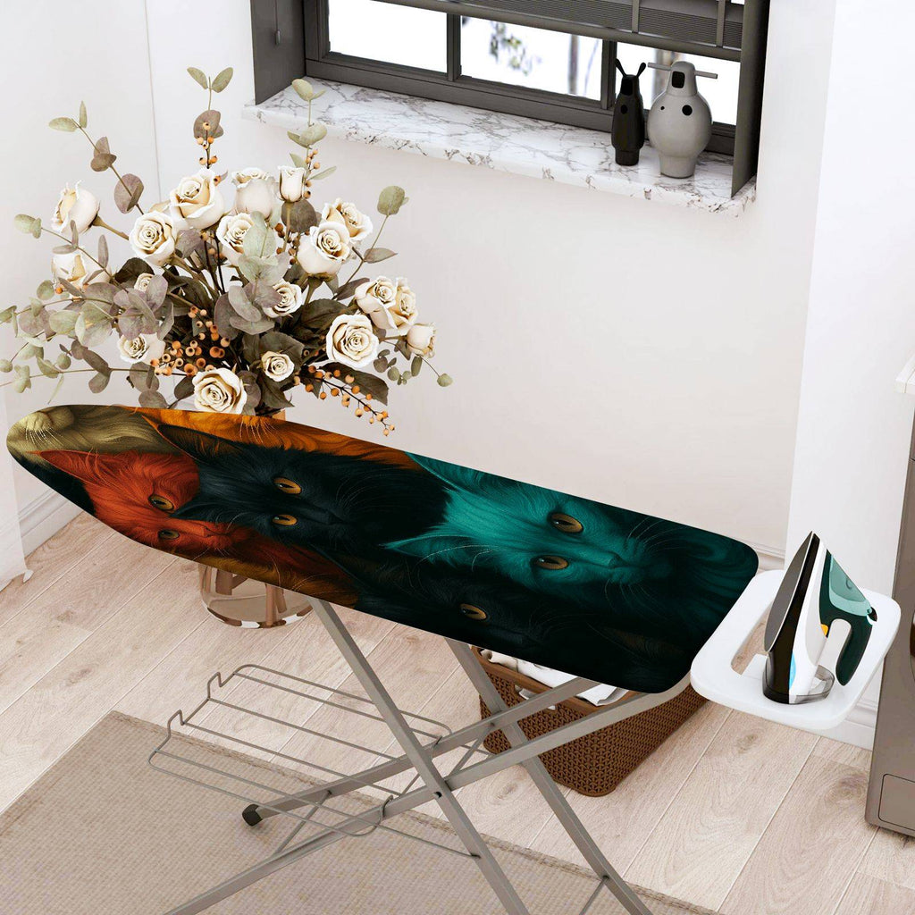 1-Piece Animal Cat Colorful  Ironing Board Cover, Universal Size, Without Board