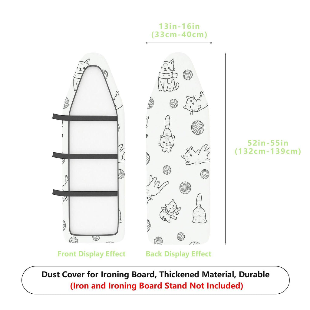1-Piece Cat Yarn Fun  Ironing Board Cover, Universal Size, Without Board