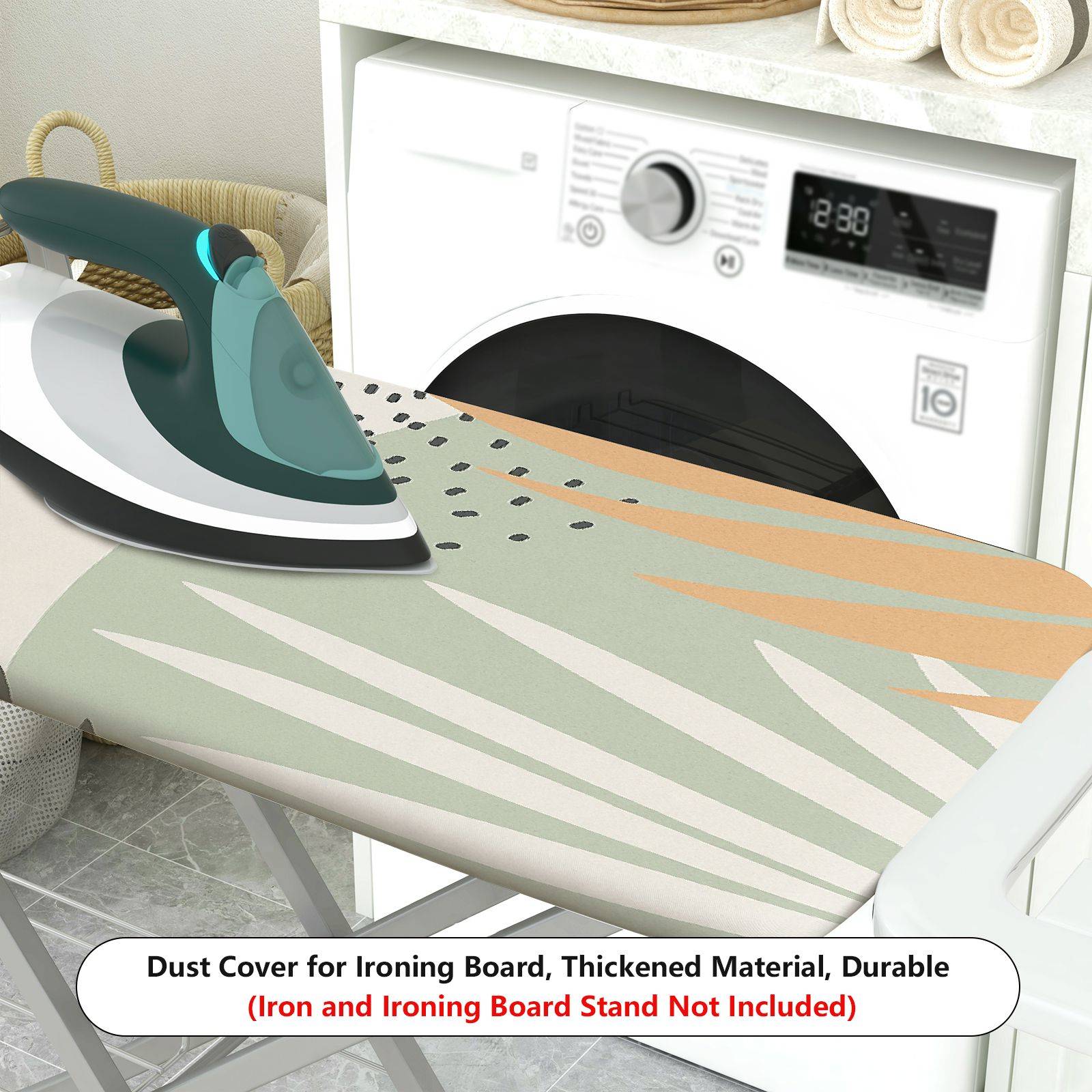 1-Piece Tropical Leaf Artistic Pattern Abstract  Ironing Board Cover, Universal Size, Without Board