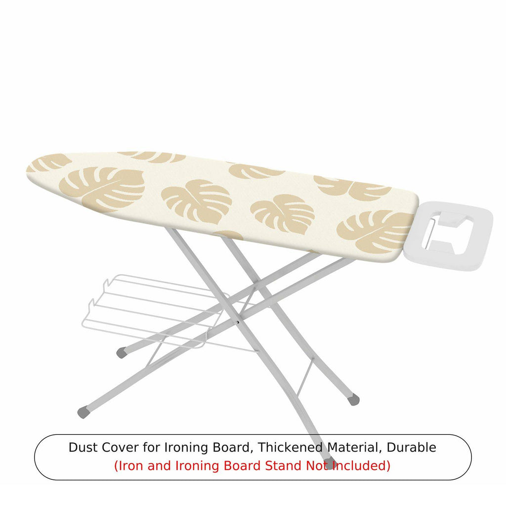 1-Piece Tropical Leaf Beige Pattern  Ironing Board Cover, Universal Size, Without Board