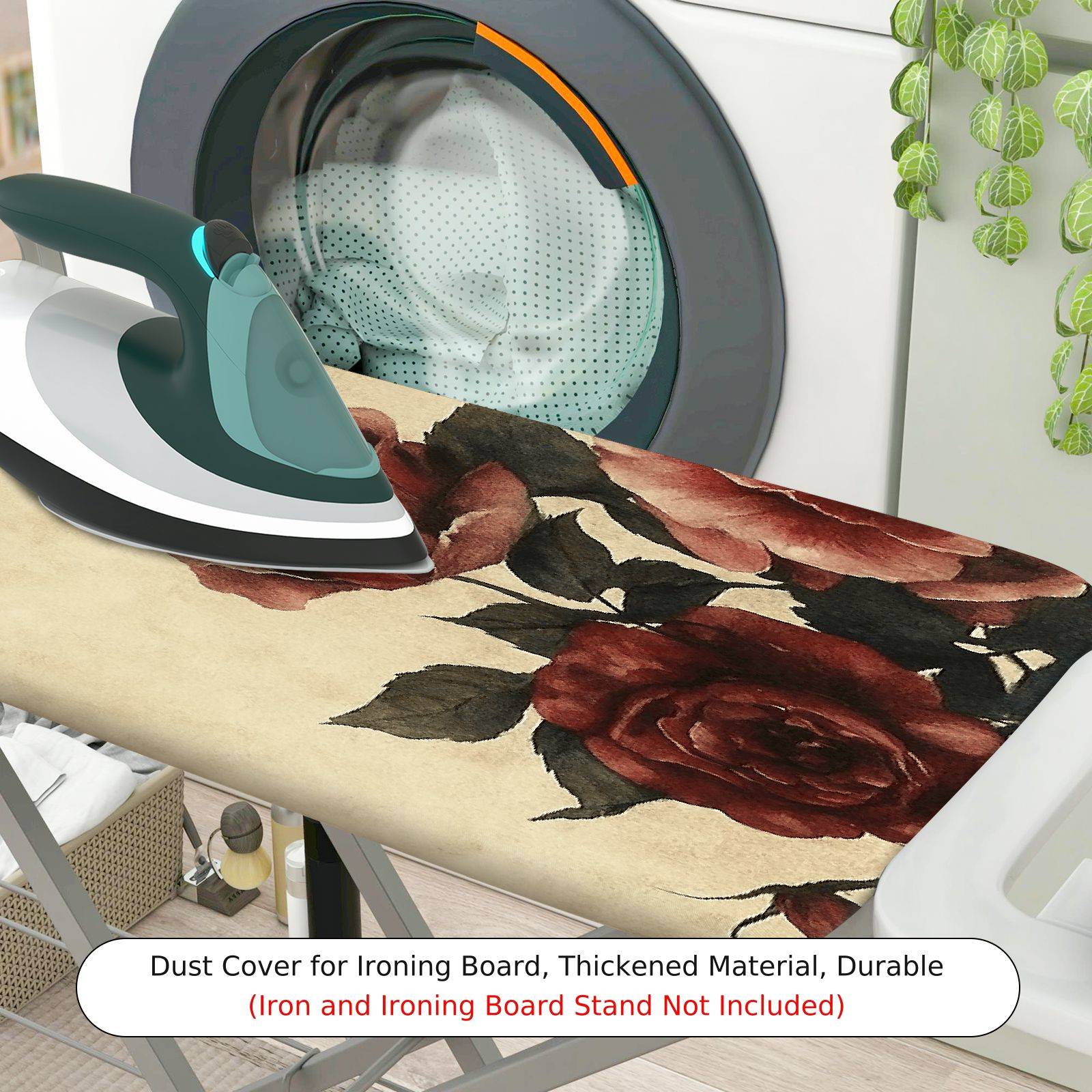 1-Piece Floral Pattern Vintage Retro  Ironing Board Cover, Universal Size, Without Board
