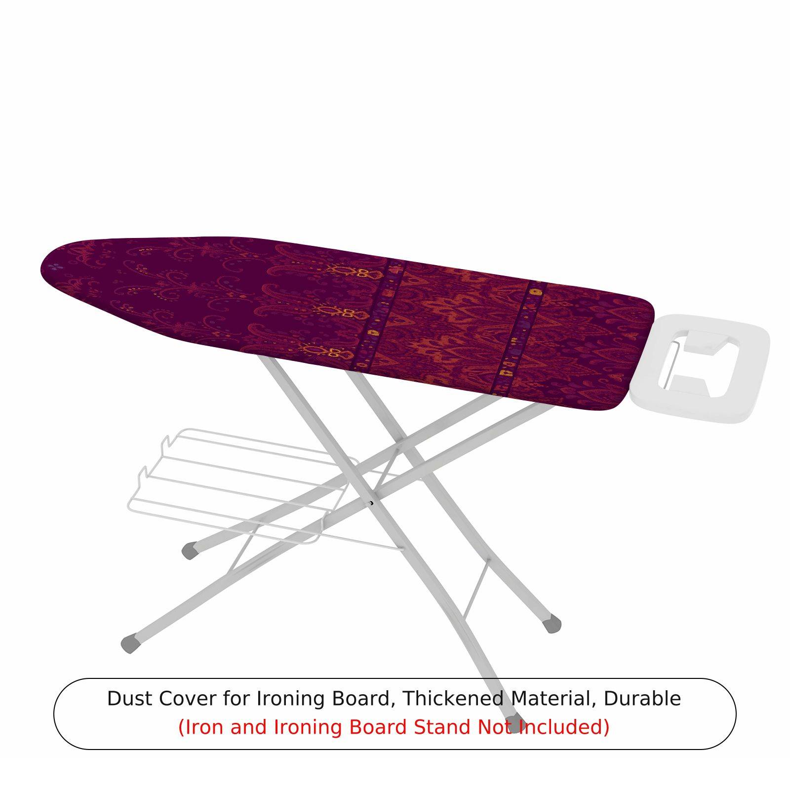 1-Piece Retro Geometric Red  Ironing Board Cover, Universal Size, Without Board