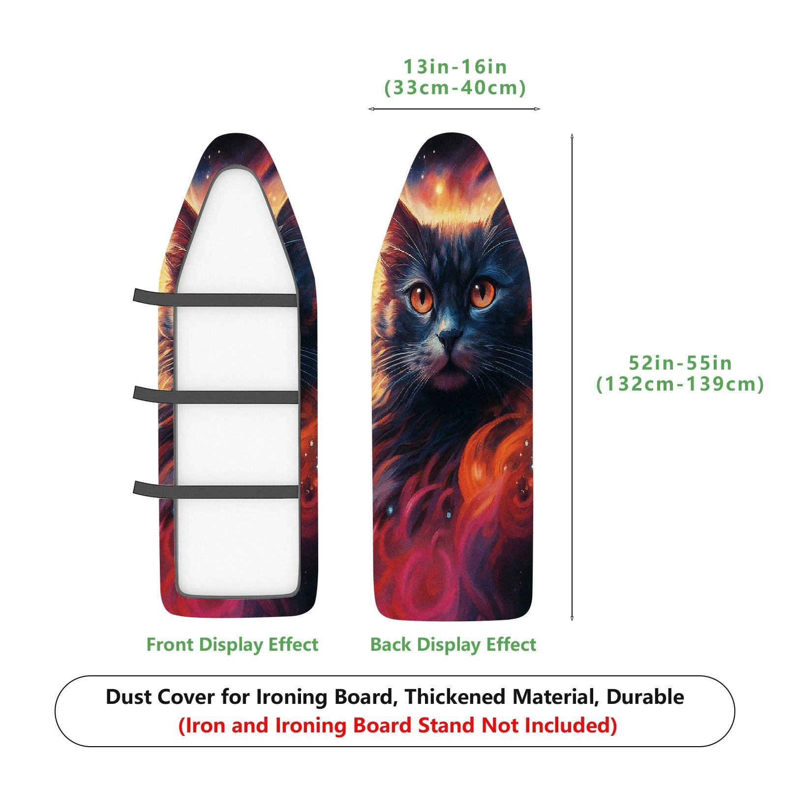 1-Piece Cat Galaxy Stars  Ironing Board Cover, Universal Size, Without Board