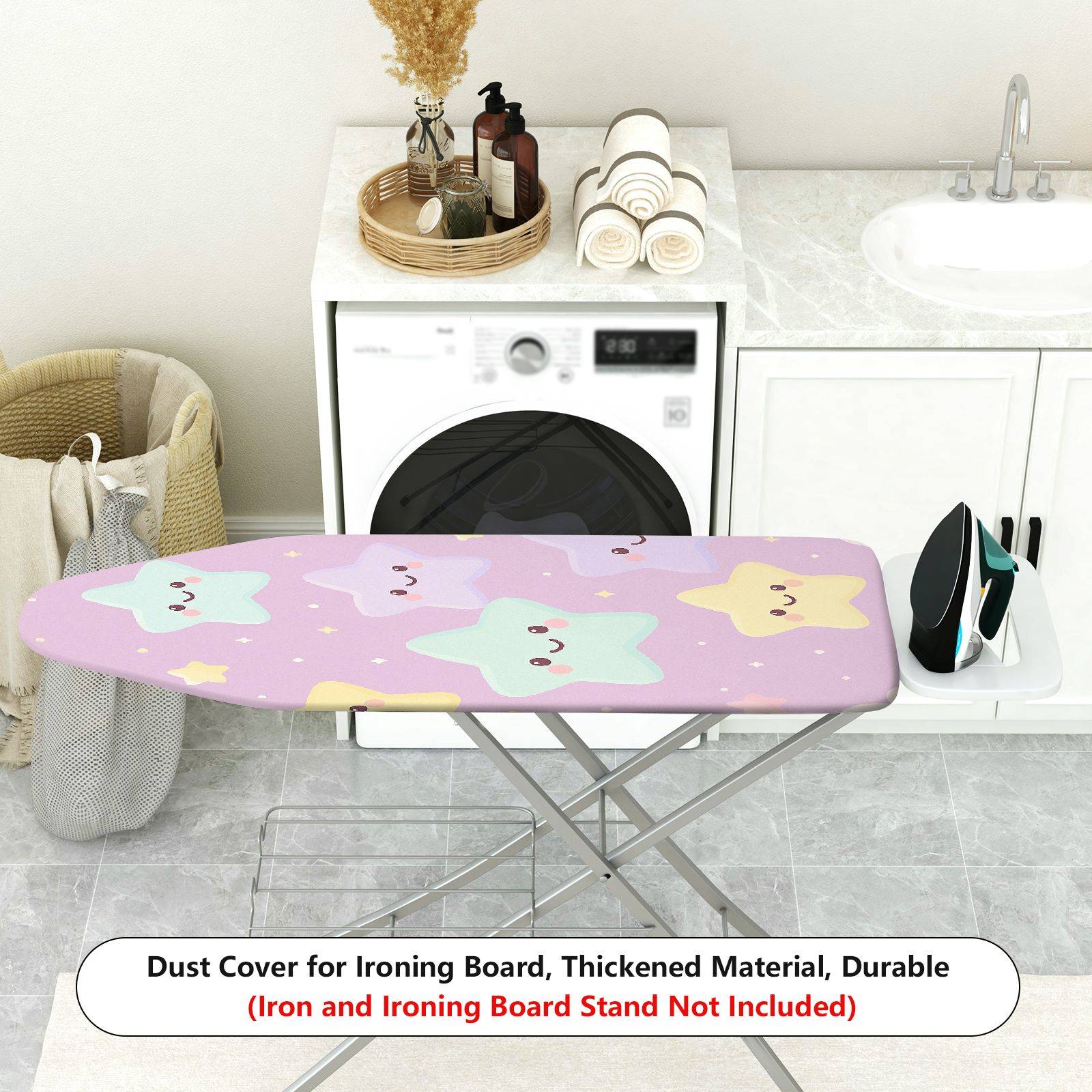 1-Piece Cute Star Pastel  Ironing Board Cover, Universal Size, Without Board