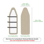 1-Piece Striped Beige Simple  Ironing Board Cover, Universal Size, Without Board