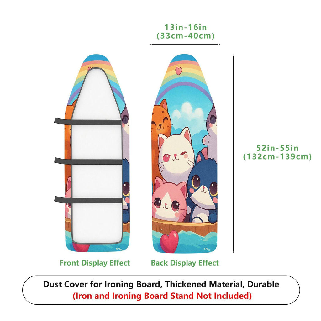 1-Piece Cute  Cat Rainbow  Ironing Board Cover, Universal Size, Without Board