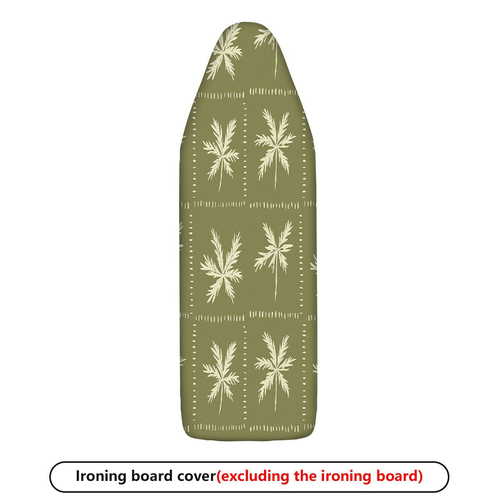 1-Piece Tropical Palm Leaf Green  Ironing Board Cover, Universal Size, Without Board