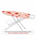 1-Piece Strawberry Floral Pattern Pink  Ironing Board Cover, Universal Size, Without Board