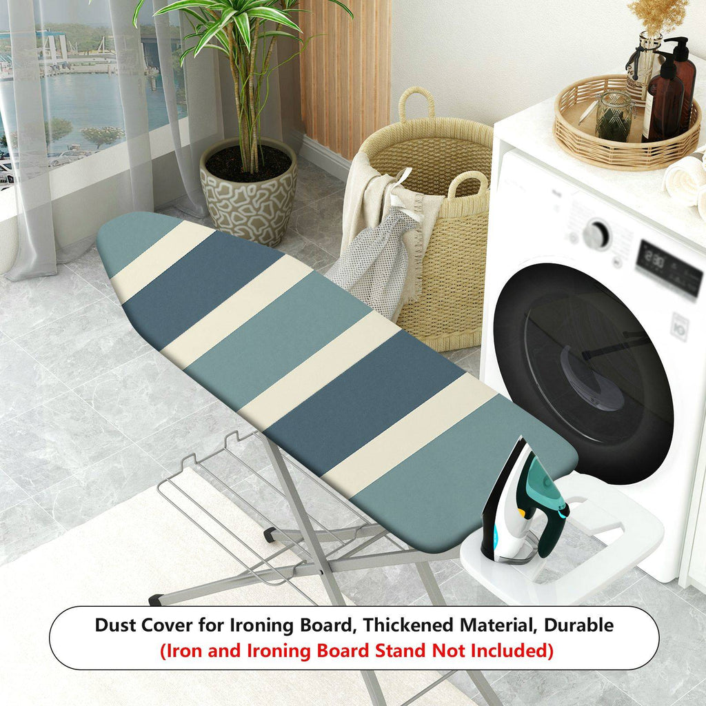 1-Piece Striped Pattern Blue Grey  Ironing Board Cover, Universal Size, Without Board