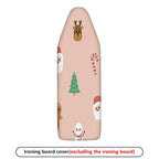 1-Piece Christmas Santa Snowman Candy Cane  Ironing Board Cover, Universal Size, Without Board