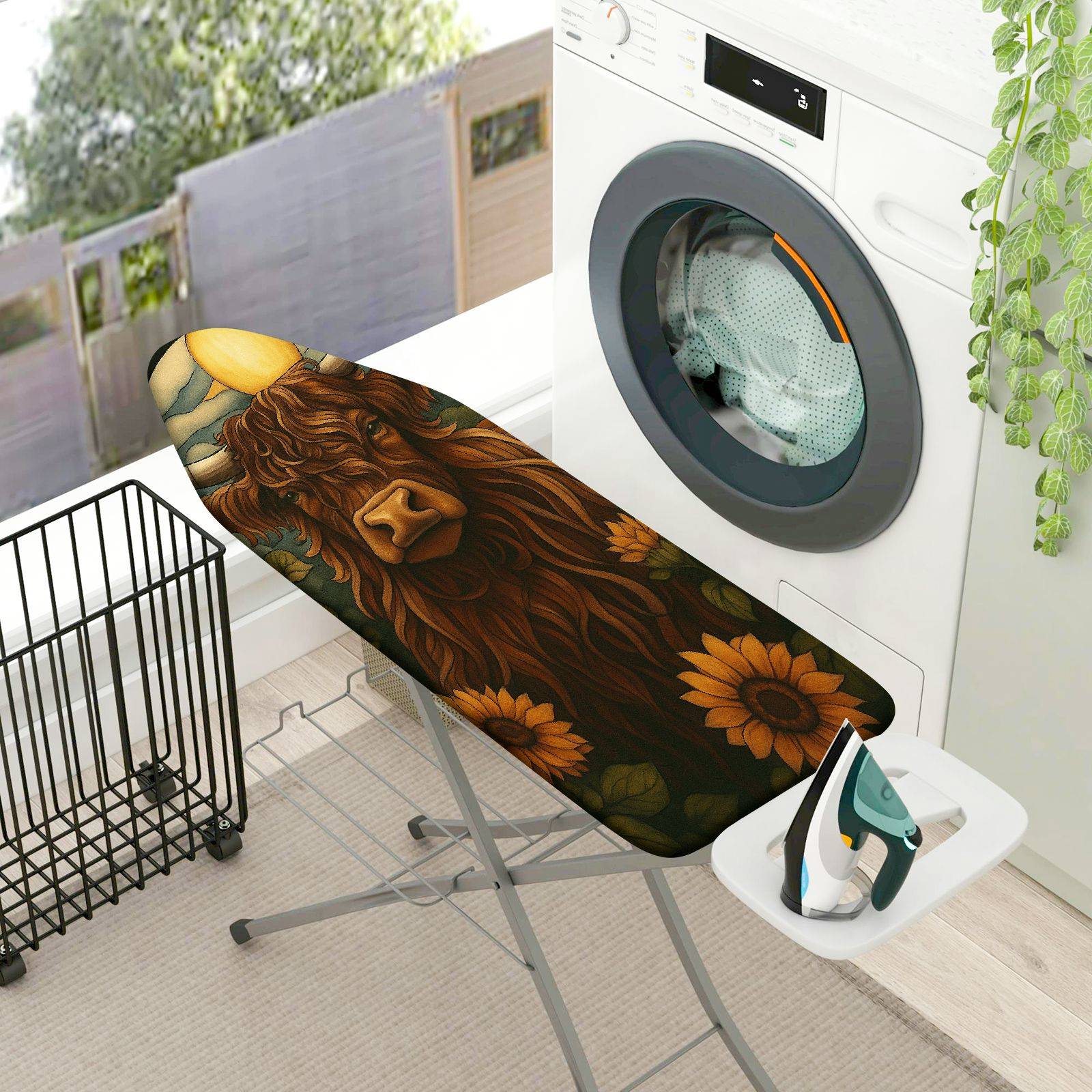 1-Piece Floral Animal Sunflower  Ironing Board Cover, Universal Size, Without Board