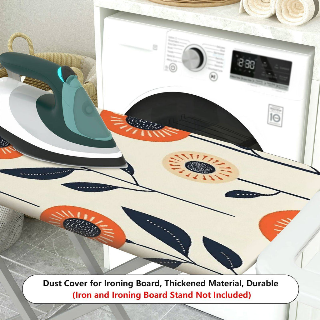 1-Piece Floral Sunflower Retro  Ironing Board Cover, Universal Size, Without Board