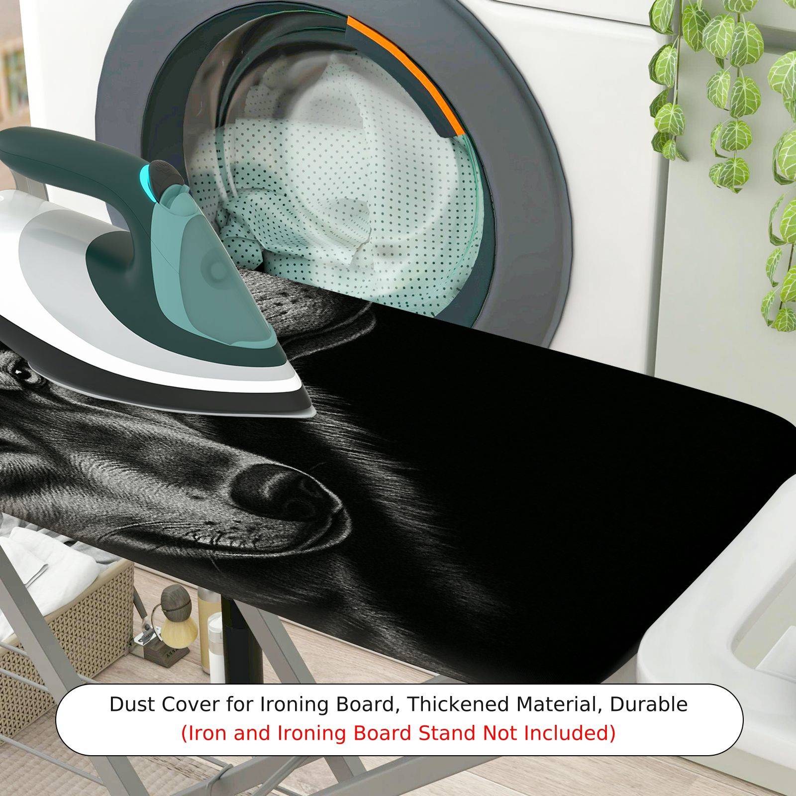 1-Piece Wolf Animal Nature  Ironing Board Cover, Universal Size, Without Board