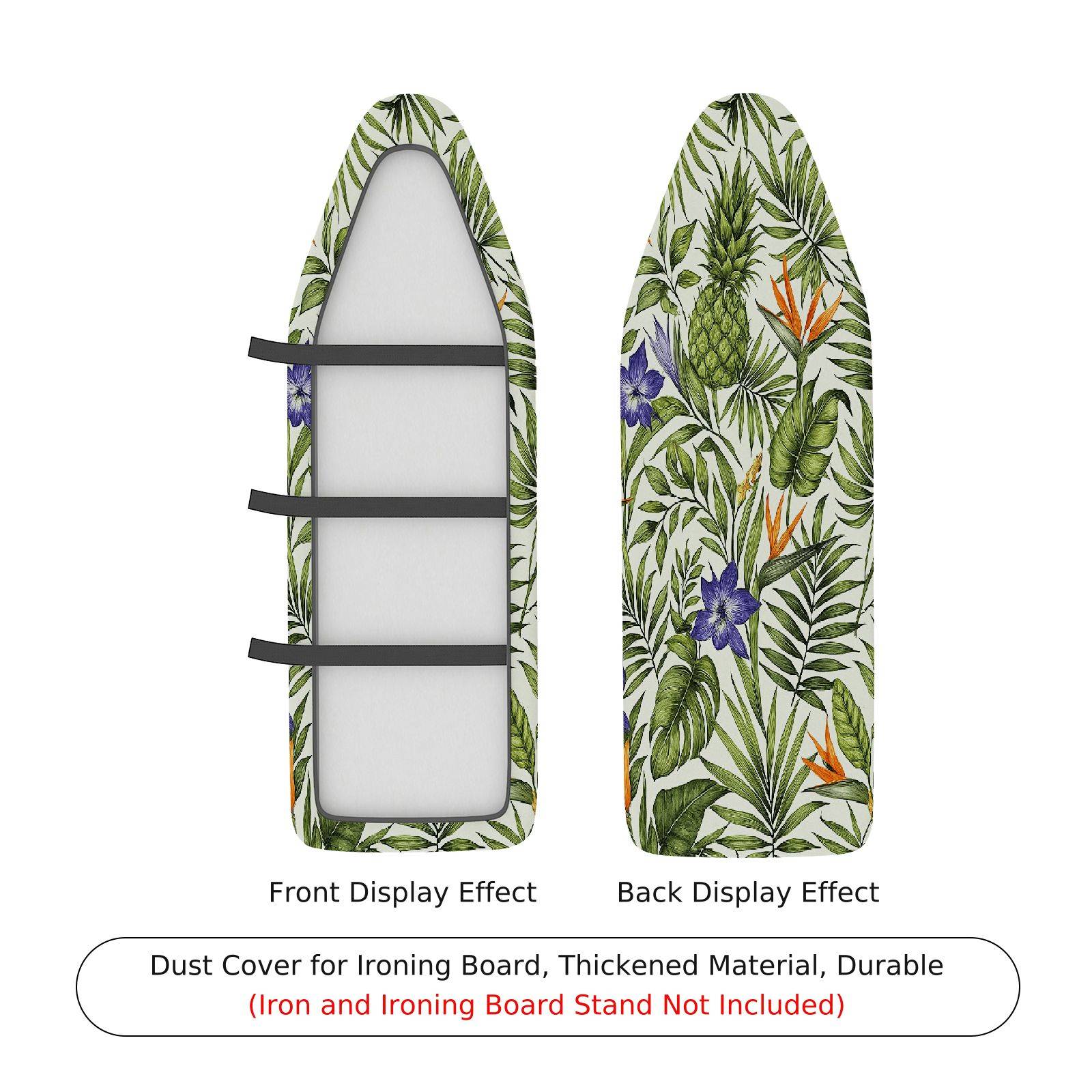 1-Piece Tropical Floral Leaf  Ironing Board Cover, Universal Size, Without Board