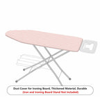 1-Piece Striped Pink White Pastel  Ironing Board Cover, Universal Size, Without Board