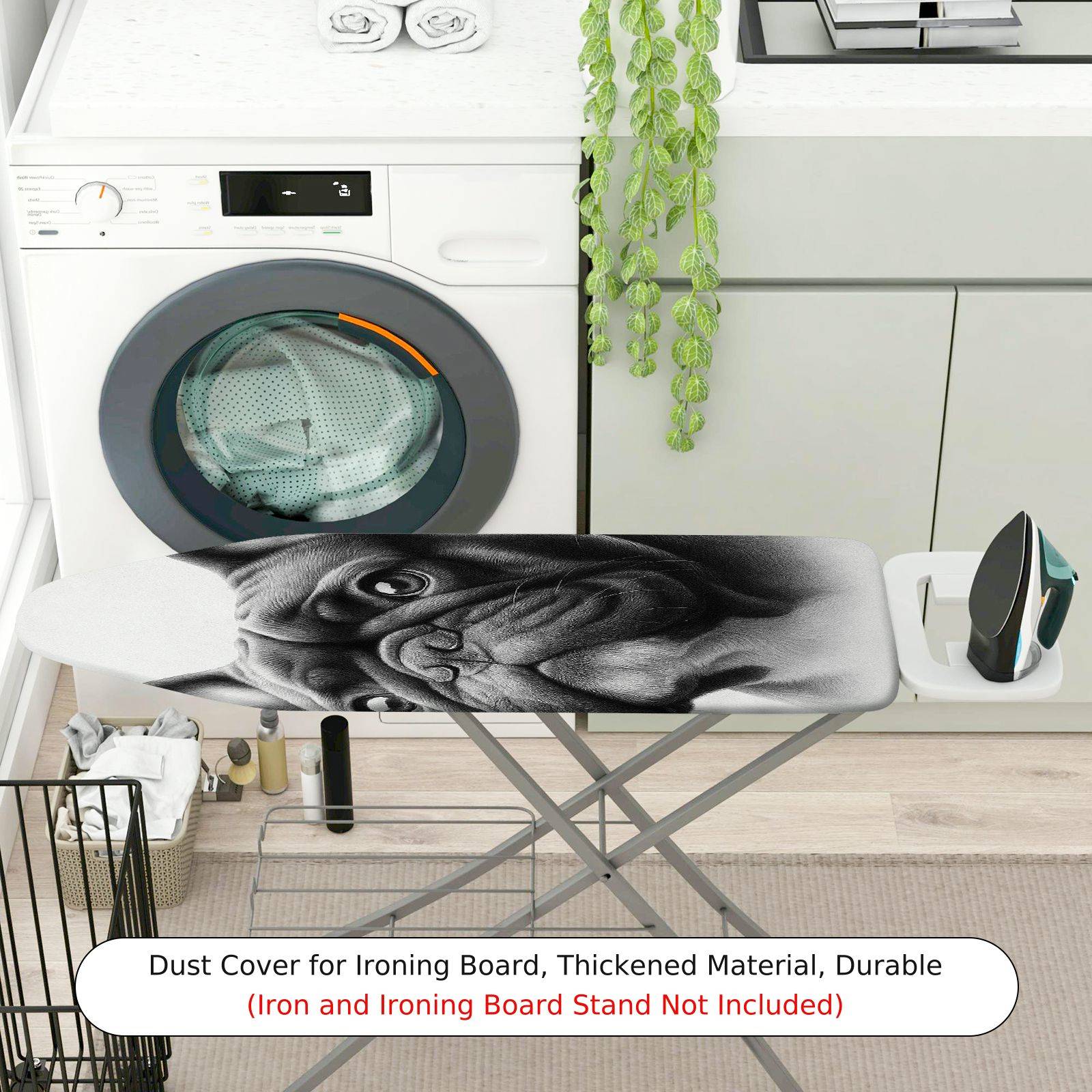 1-Piece Dog Animal Art  Ironing Board Cover, Universal Size, Without Board