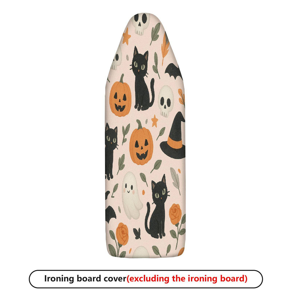1-Piece Halloween Black Cat Pumpkin  Ironing Board Cover, Universal Size, Without Board