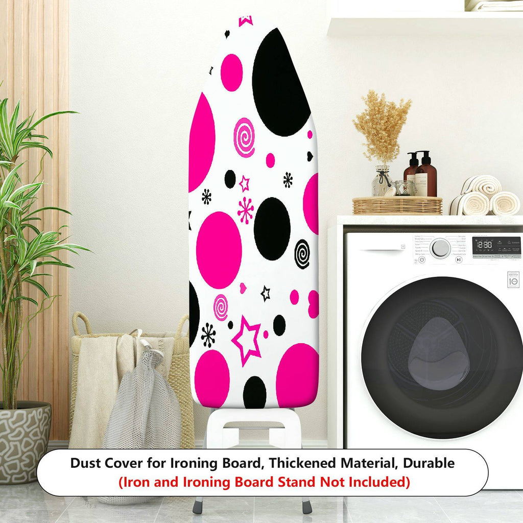1-Piece Polka Dots Stars Swirls  Ironing Board Cover, Universal Size, Without Board