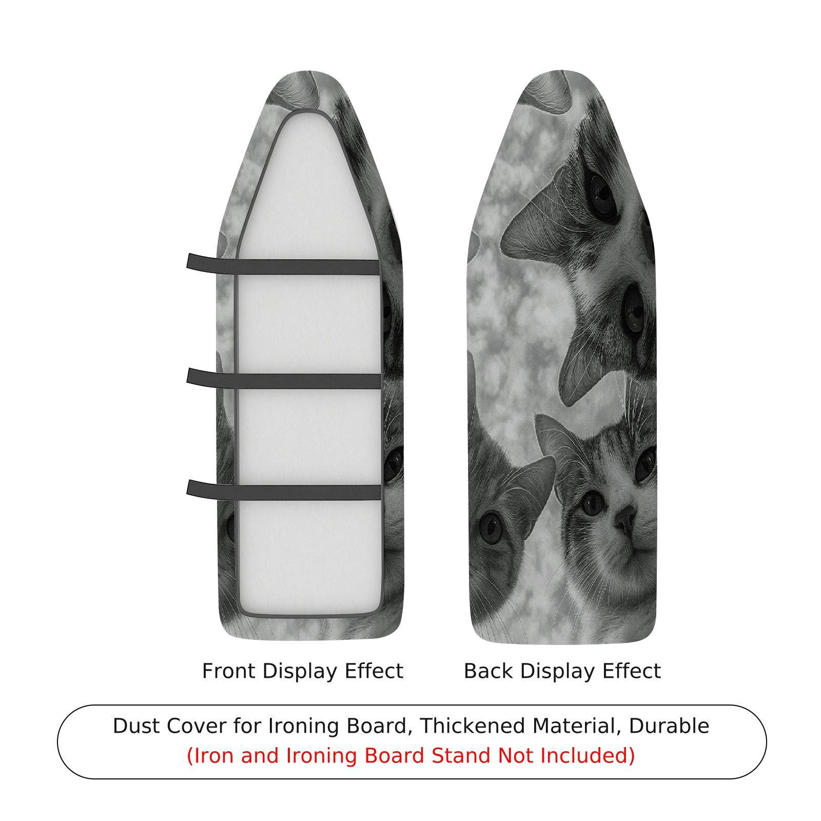 1-Piece Cat Face Animal Print Feline Pattern  Ironing Board Cover, Universal Size, Without Board