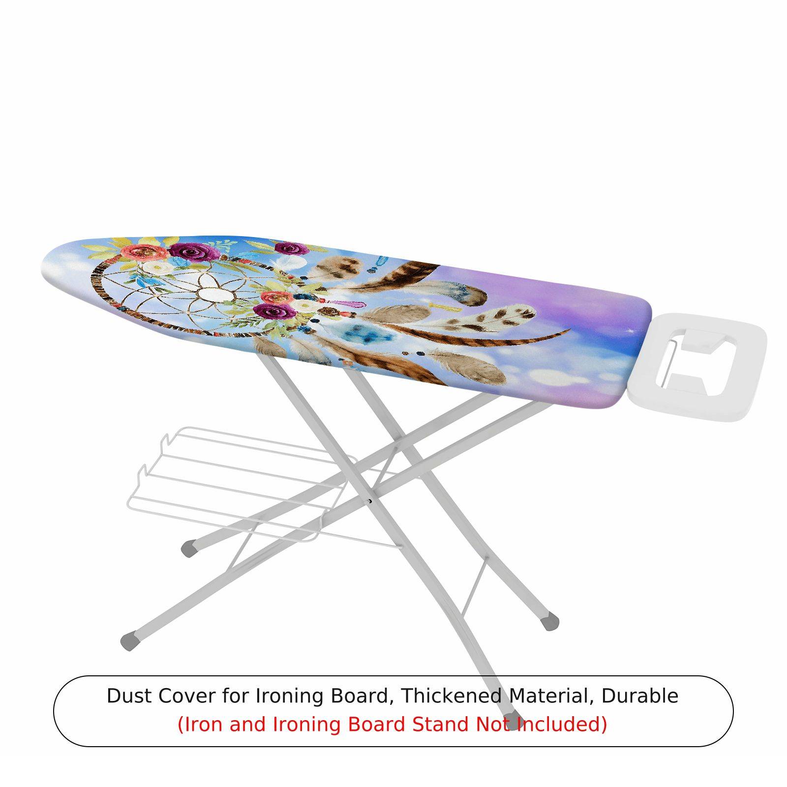 1-Piece Dreamcatcher Floral Feather  Ironing Board Cover, Universal Size, Without Board