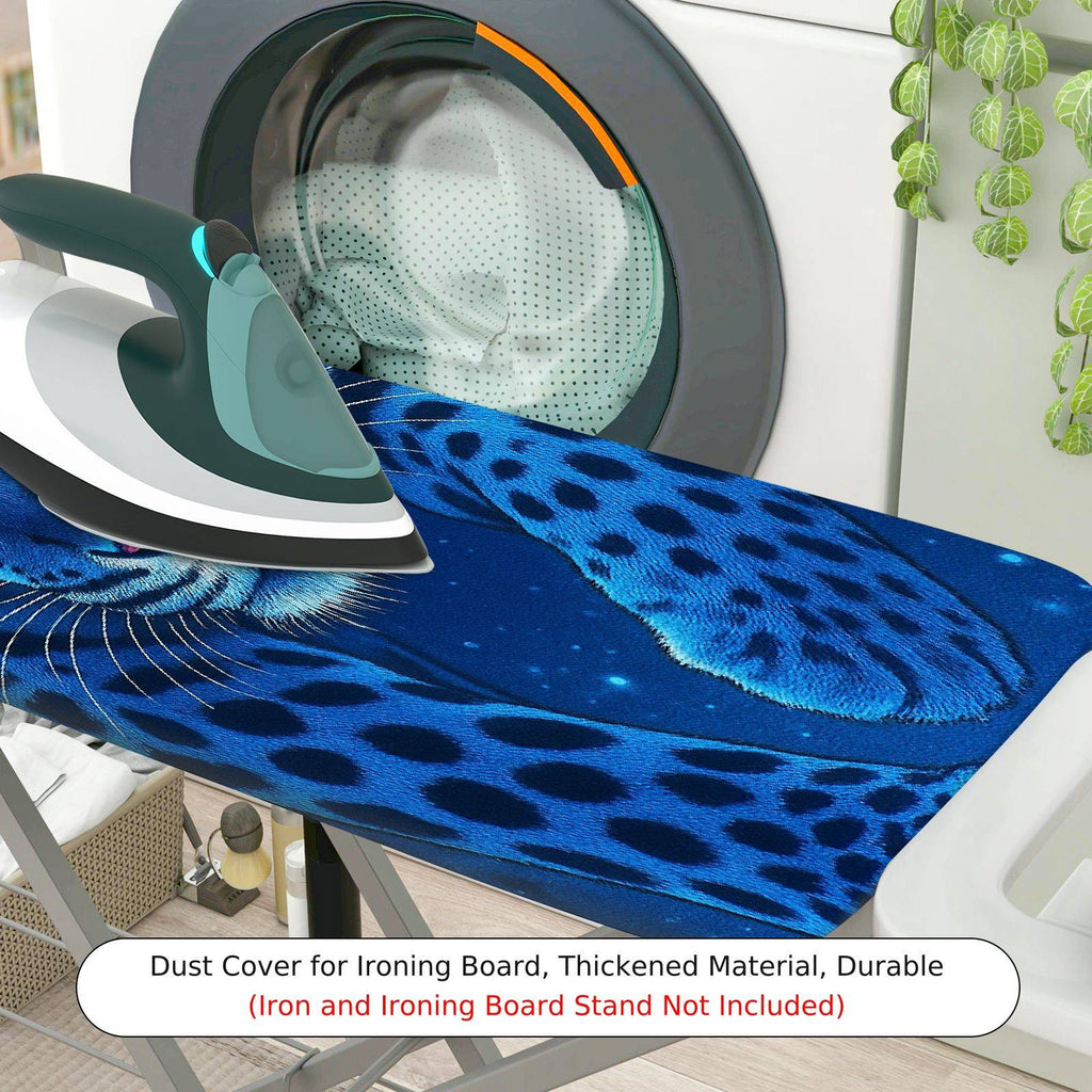 1-Piece Blue Leopard Pattern Animal Print Stylish  Ironing Board Cover, Universal Size, Without Board