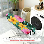 1-Piece Tropical Floral Leaf Deco  Ironing Board Cover, Universal Size, Without Board