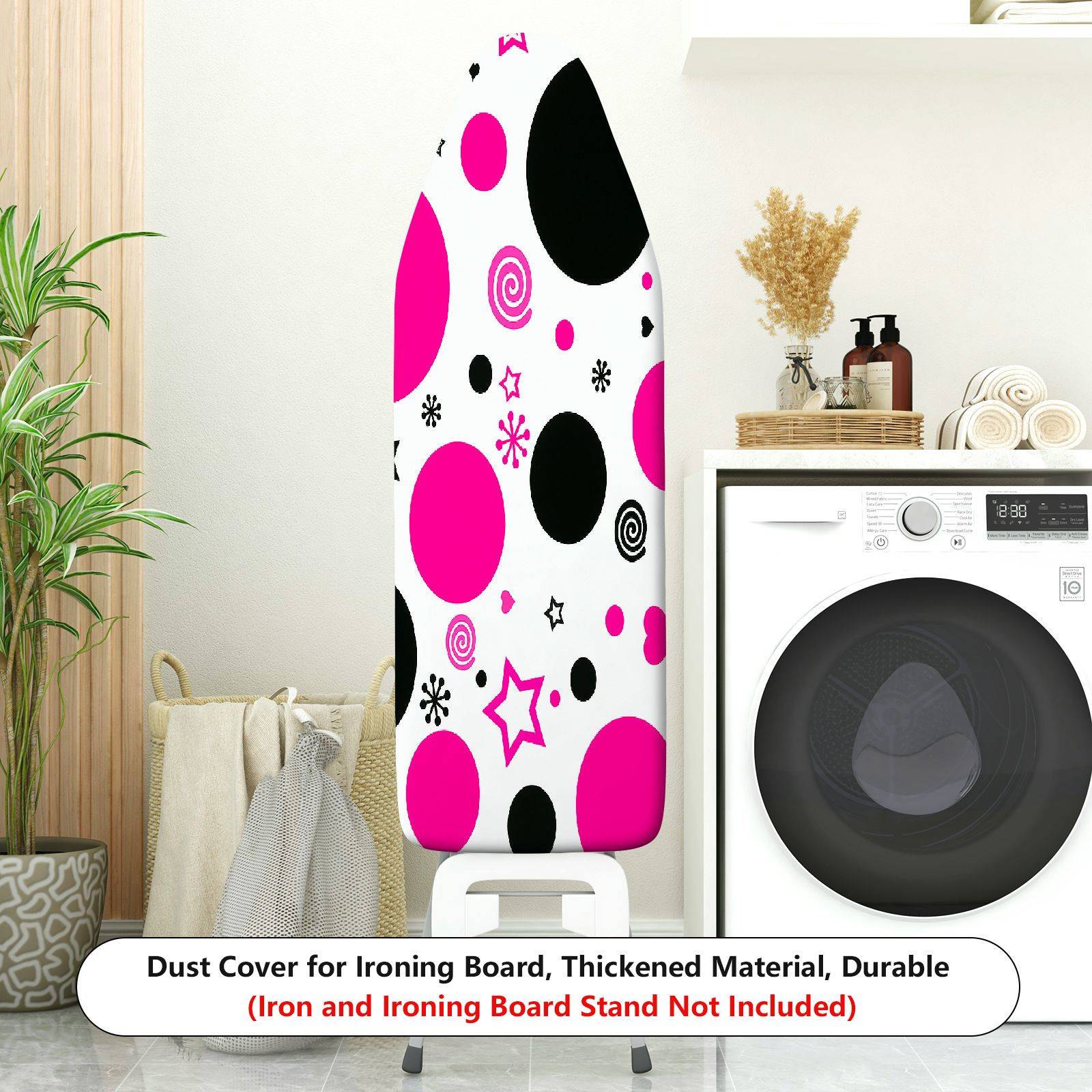 1-Piece Polka Dot Swirl Star  Ironing Board Cover, Universal Size, Without Board