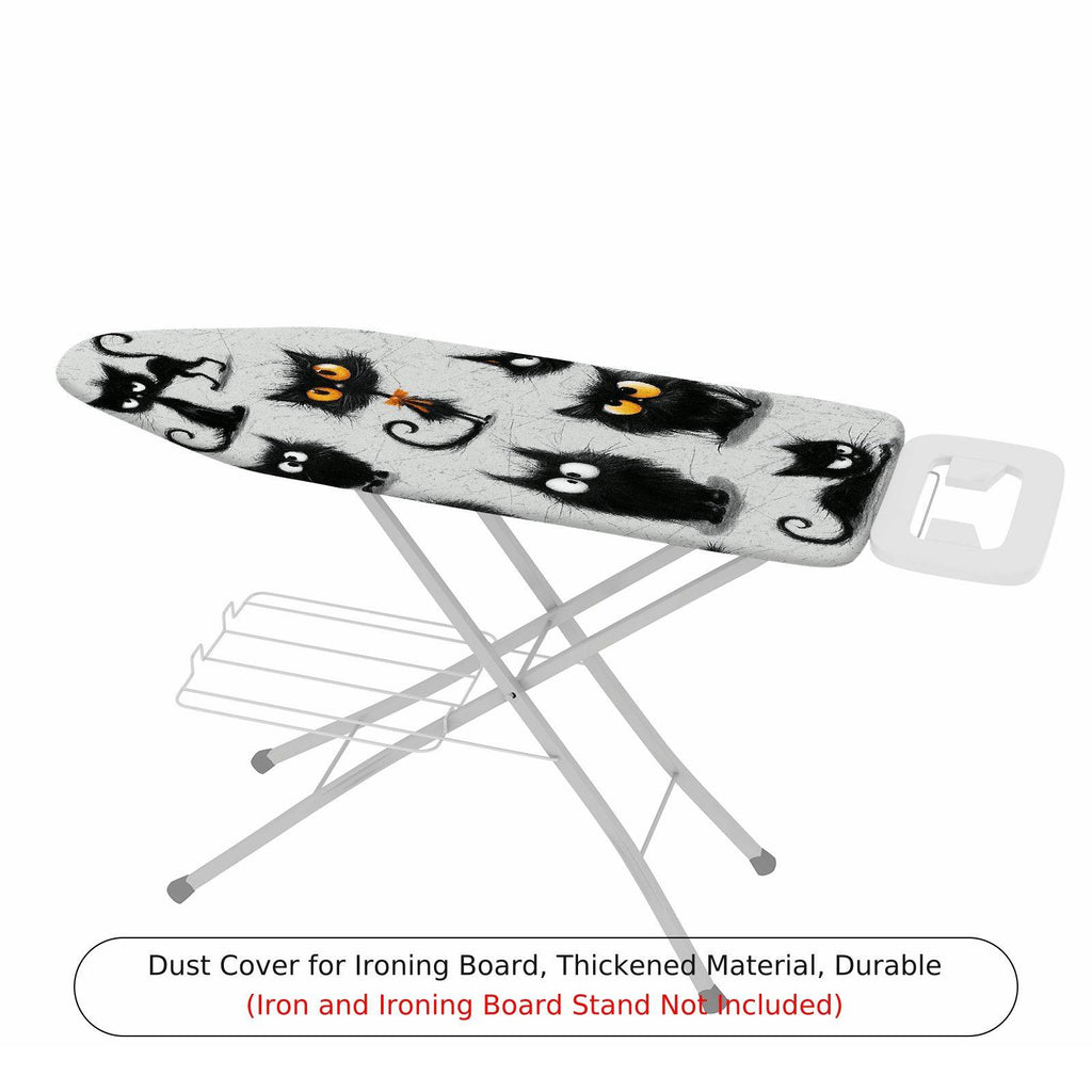 1-Piece Quirky Halloween Black Cats  Ironing Board Cover, Universal Size, Without Board