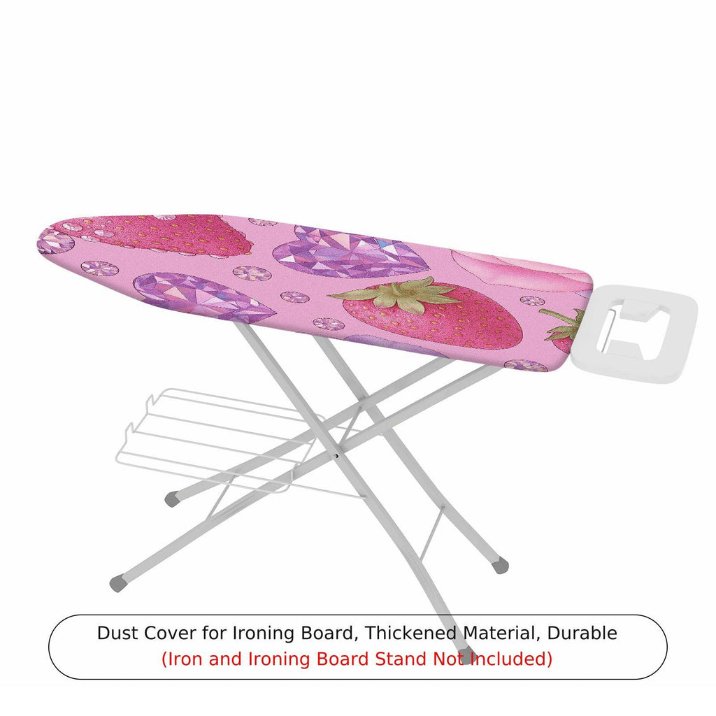 1-Piece Strawberry Diamond Rose  Ironing Board Cover, Universal Size, Without Board