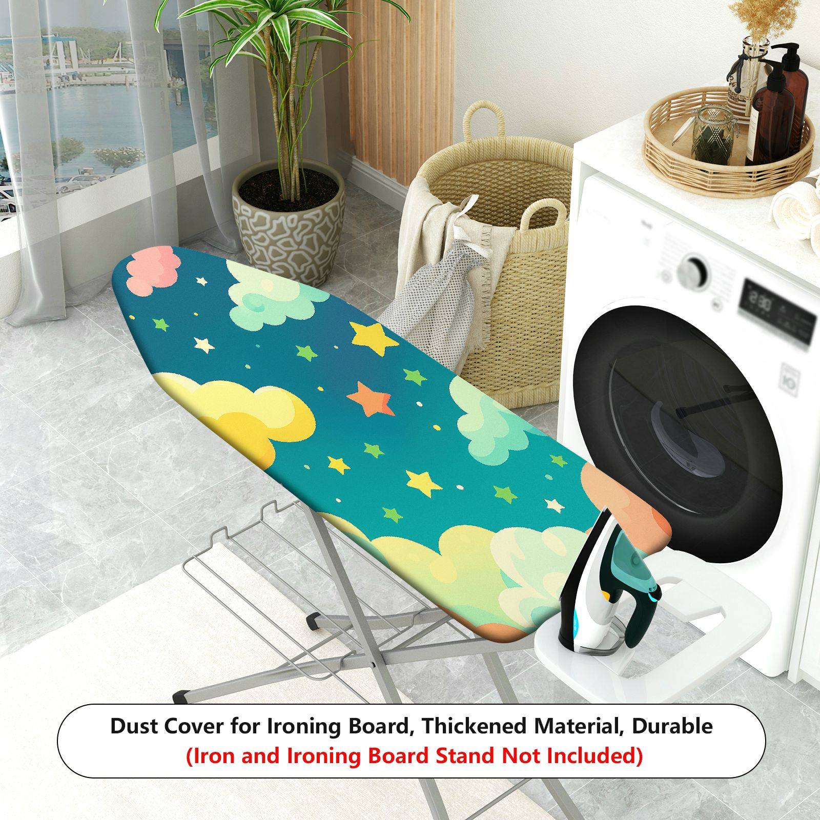 1-Piece Starry Sky Cloud Universe  Ironing Board Cover, Universal Size, Without Board