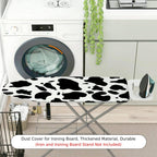1-Piece Cow Print Pattern Black and White Animal  Ironing Board Cover, Universal Size, Without Board