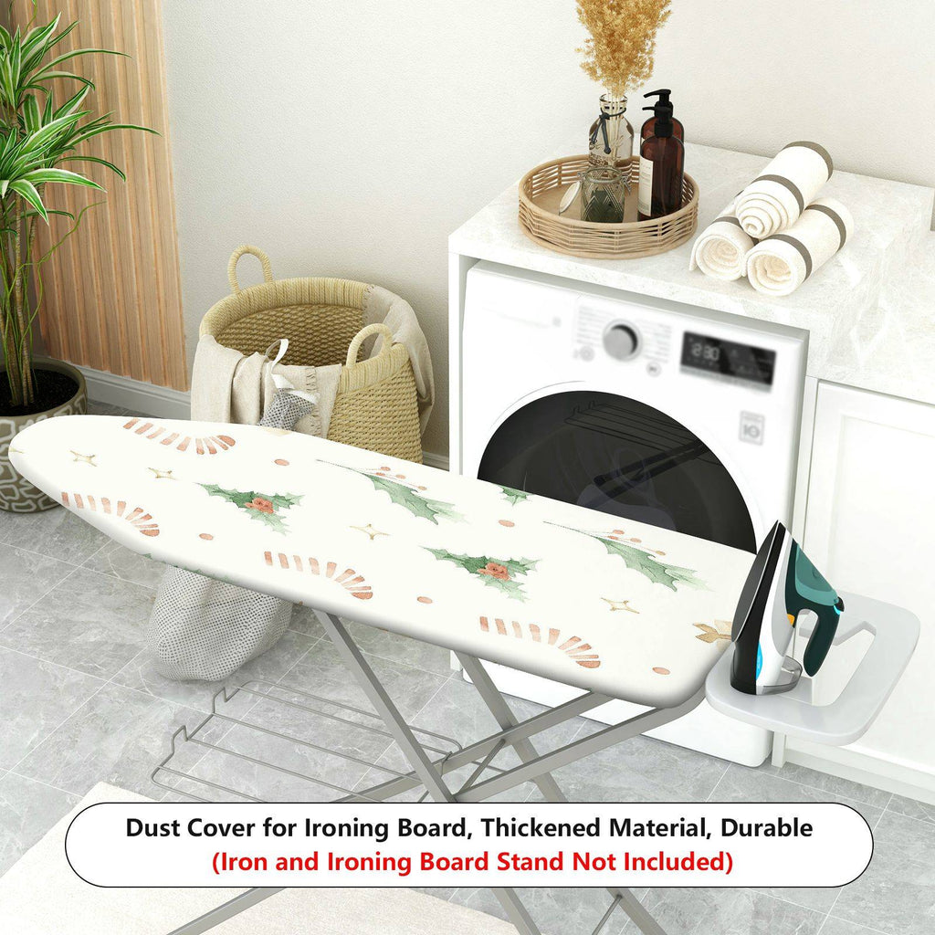 1-Piece Festive Holly Stocking Christmas  Ironing Board Cover, Universal Size, Without Board