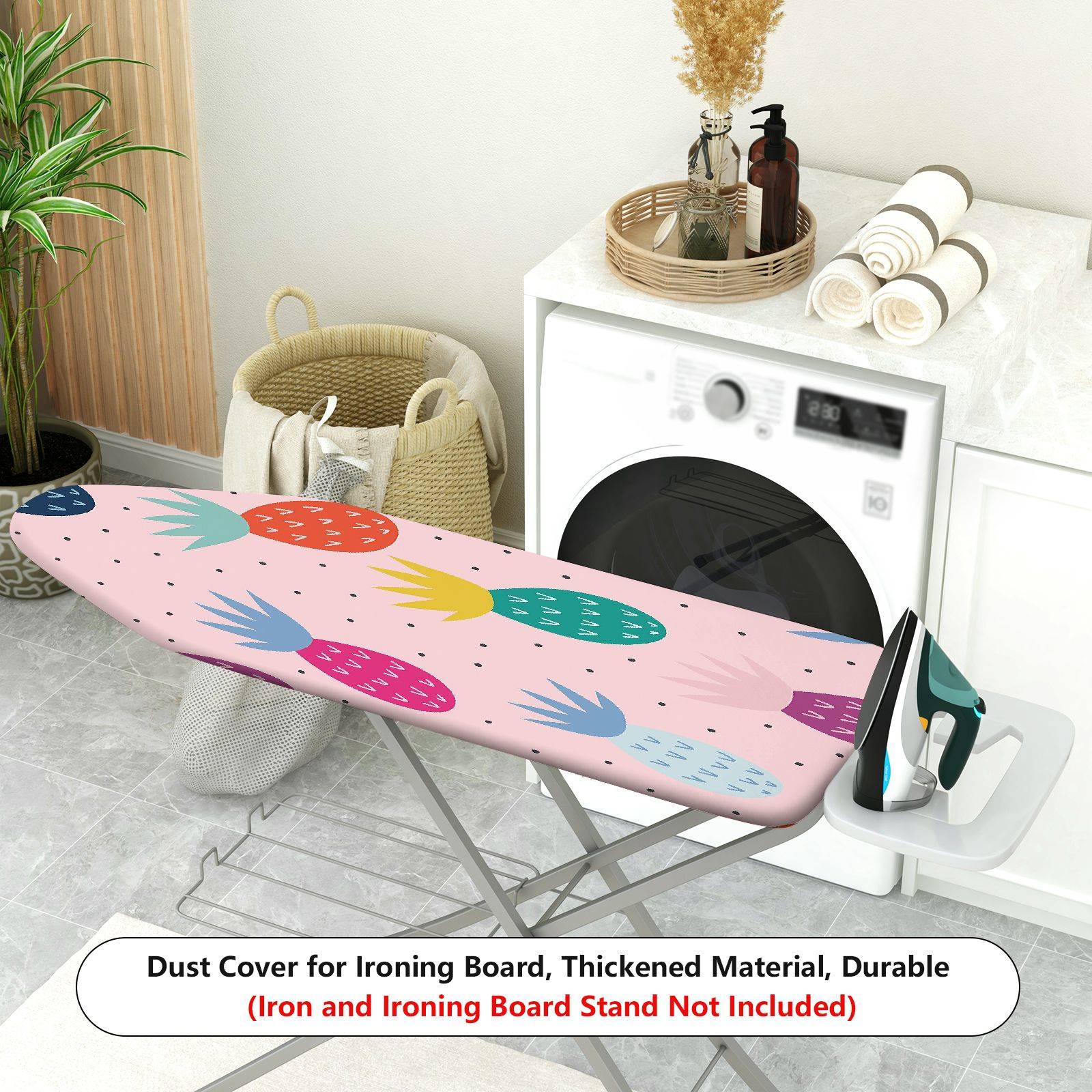 1-Piece Tropical Fruit Colorful Dots  Ironing Board Cover, Universal Size, Without Board