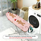 1-Piece Christmas Gingerbread Candy Cane  Ironing Board Cover, Universal Size, Without Board