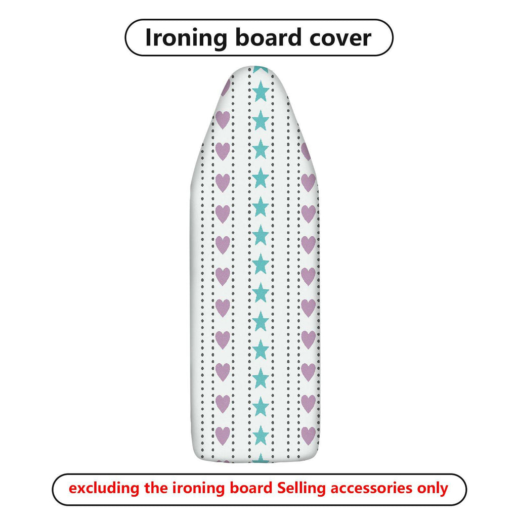 1-Piece Heart Star Striped  Ironing Board Cover, Universal Size, Without Board