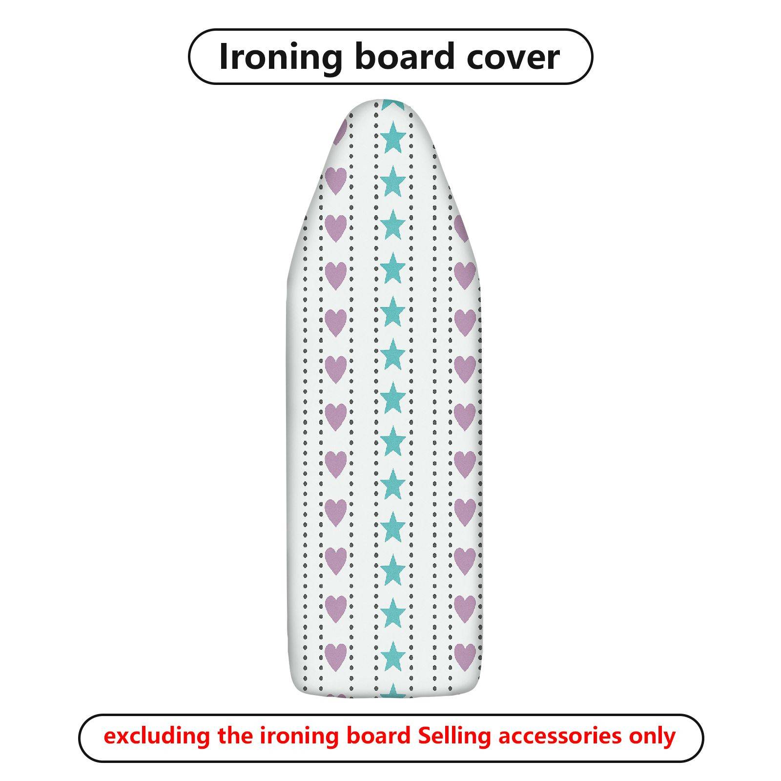 1-Piece Heart Star Striped  Ironing Board Cover, Universal Size, Without Board
