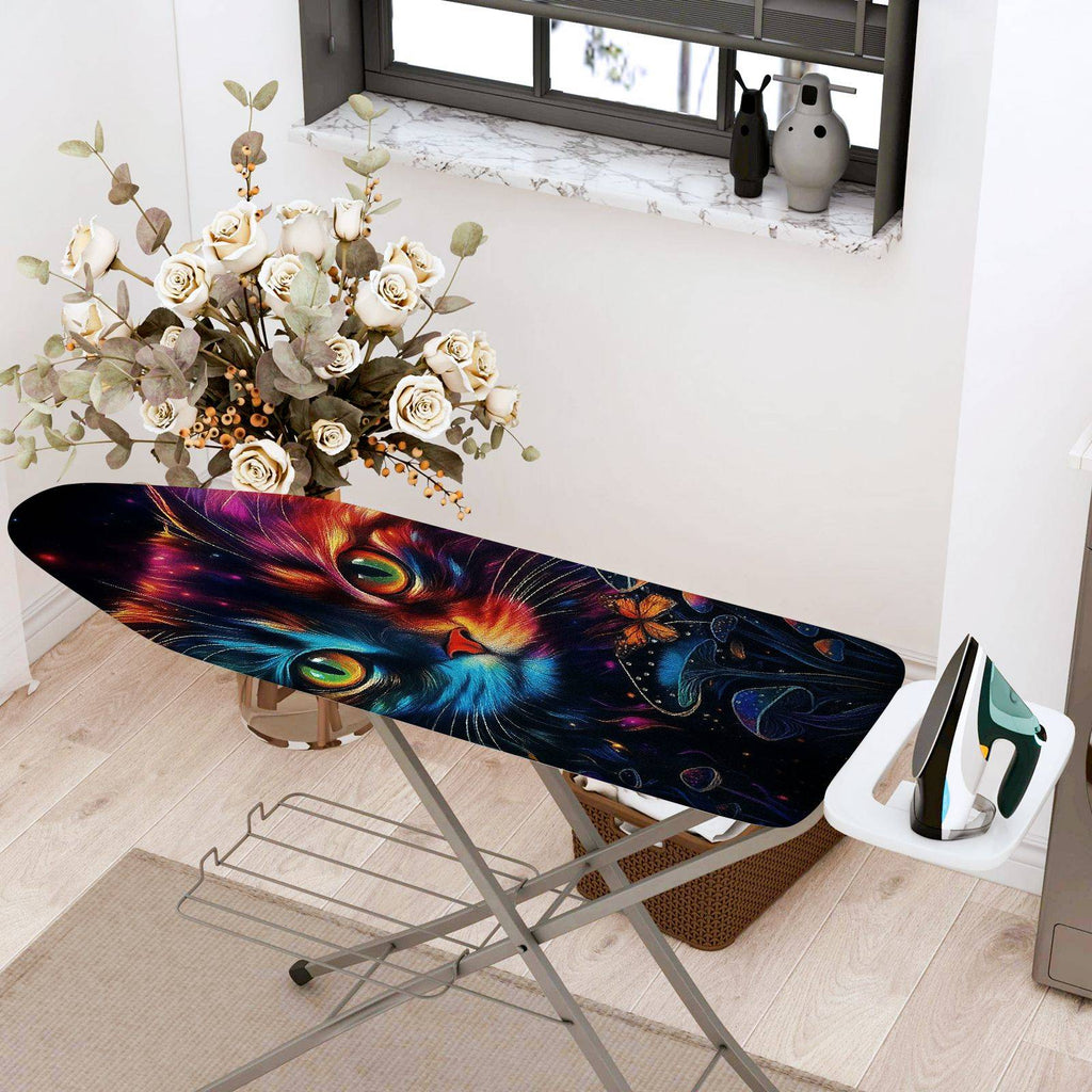 1-Piece Galaxy Cat Space  Ironing Board Cover, Universal Size, Without Board