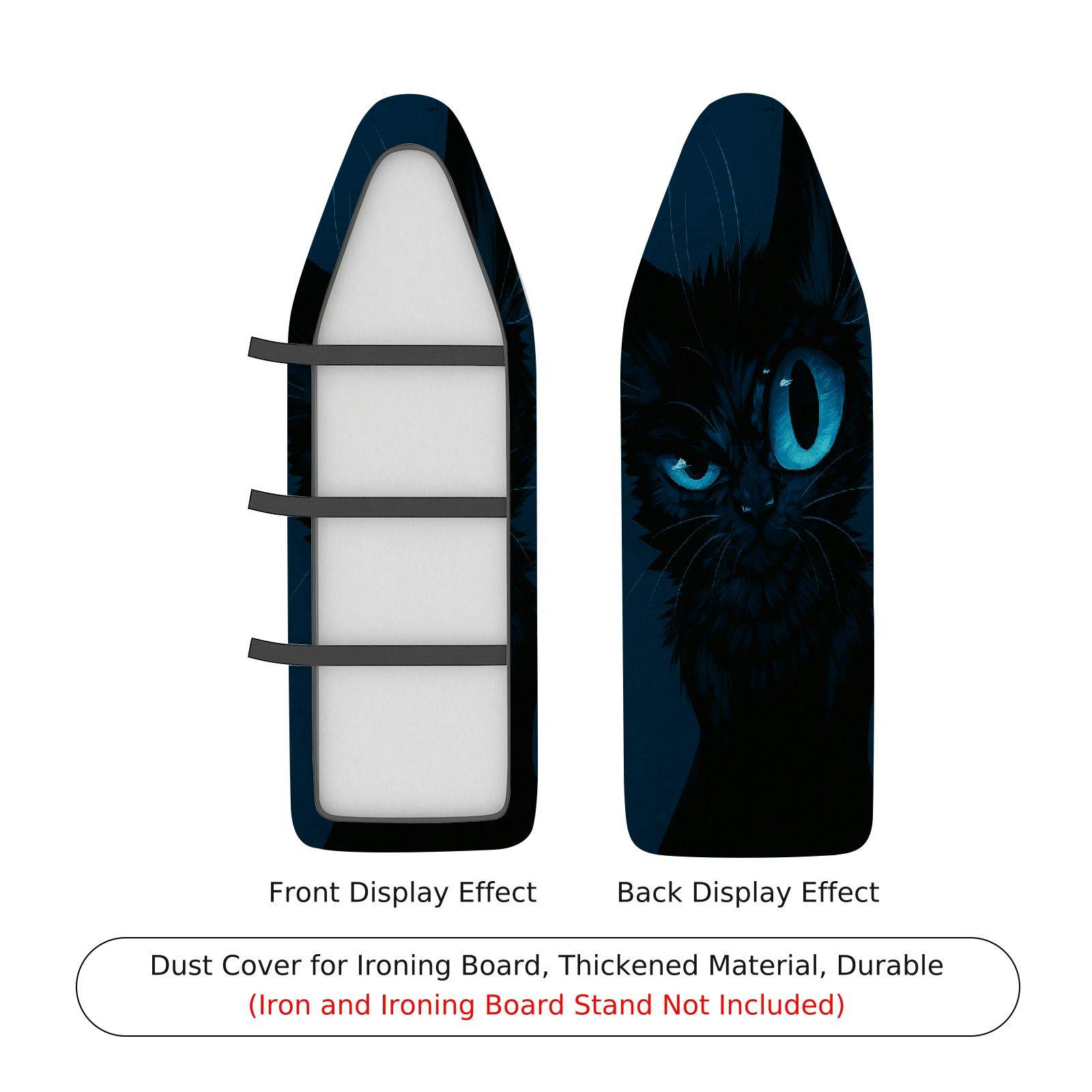 1-Piece Cat Eye Black Dark  Ironing Board Cover, Universal Size, Without Board