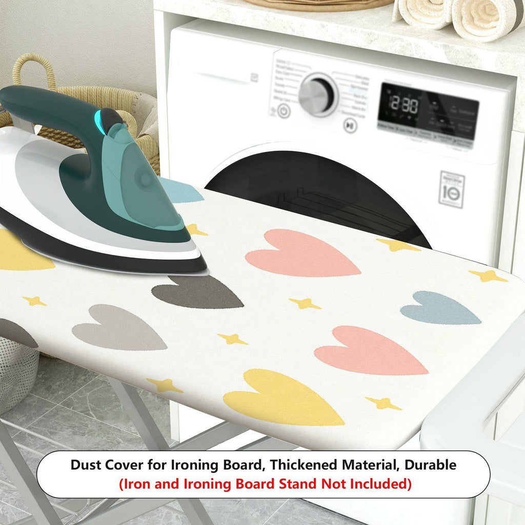1-Piece Heart Star Pattern Pastel Design  Ironing Board Cover, Universal Size, Without Board