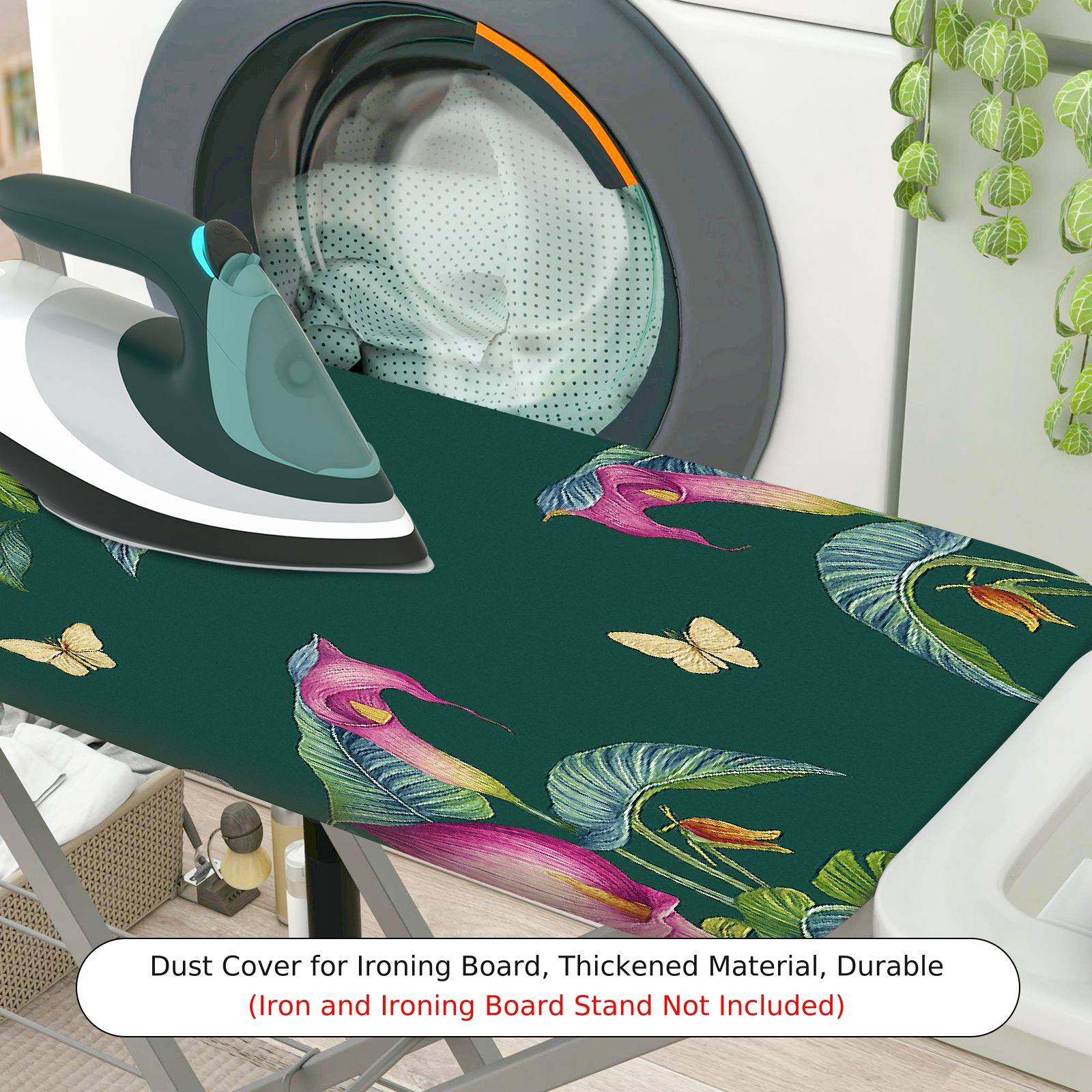 1-Piece Floral Tropical Nature  Ironing Board Cover, Universal Size, Without Board