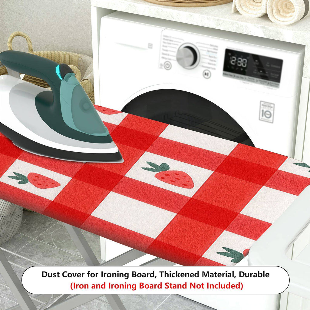 1-Piece Strawberry Plaid Red  Ironing Board Cover, Universal Size, Without Board