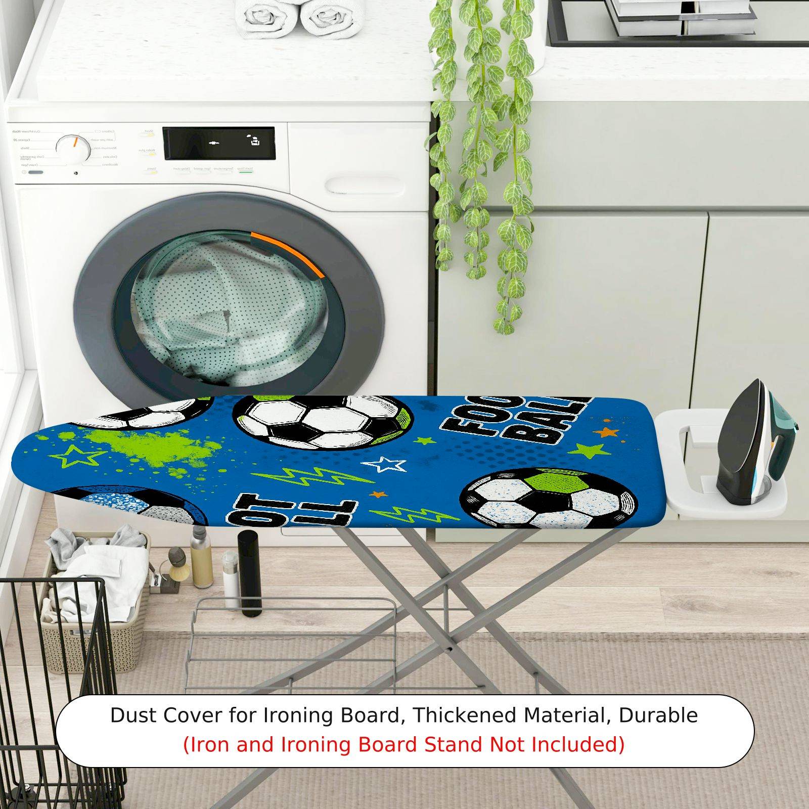 1-Piece Football Soccer Stars  Ironing Board Cover, Universal Size, Without Board