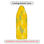 1-Piece Yellow Leaf Pattern Vibrant Tropical  Ironing Board Cover, Universal Size, Without Board