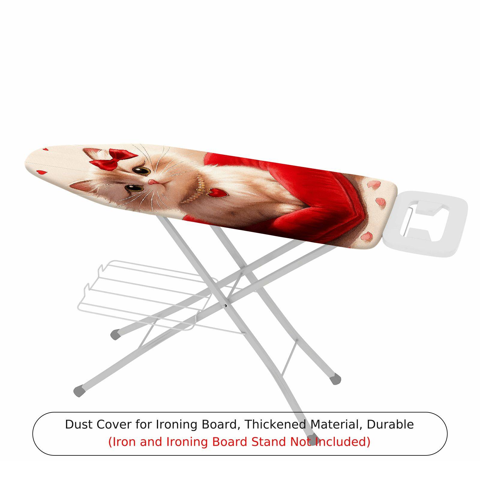 1-Piece Cute Cat Heart Valentine  Ironing Board Cover, Universal Size, Without Board