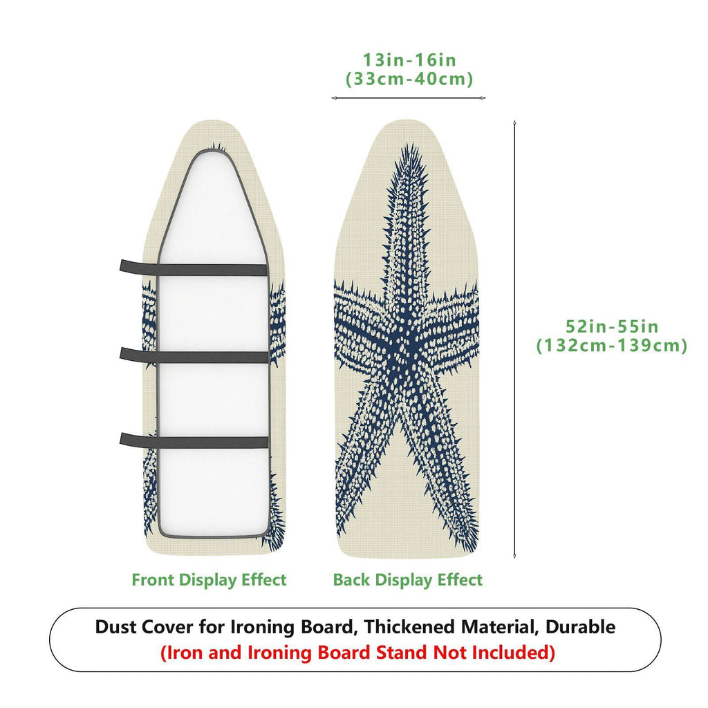 1-Piece Nautical Starfish Ocean  Ironing Board Cover, Universal Size, Without Board