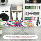 1-Piece Tropical Floral Crab  Ironing Board Cover, Universal Size, Without Board