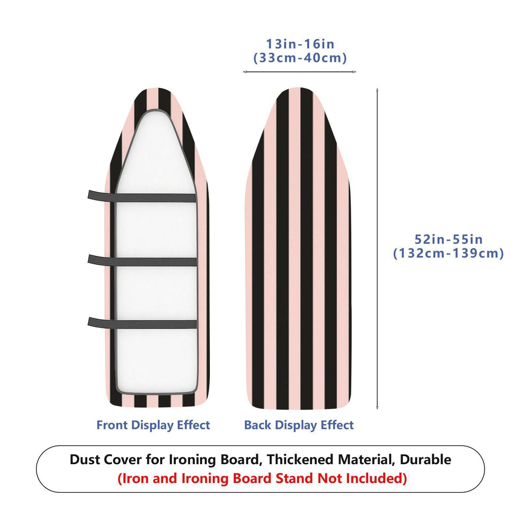 1-Piece Black Pink Striped Modern  Ironing Board Cover, Universal Size, Without Board