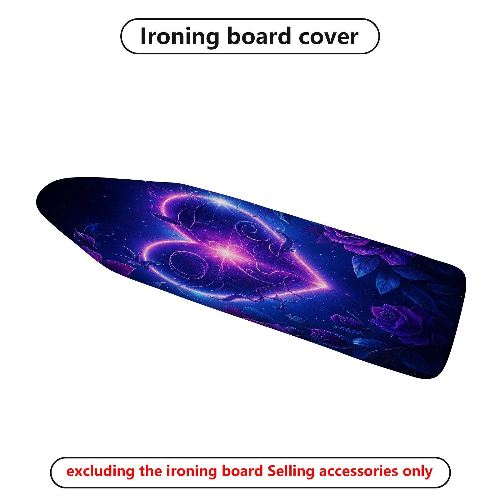 1-Piece Galaxy Roses Stars  Ironing Board Cover, Universal Size, Without Board