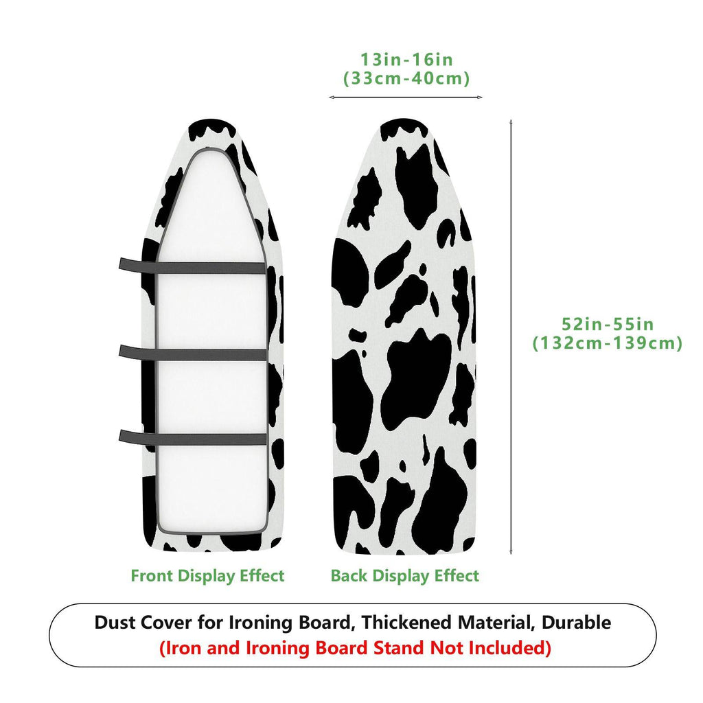 1-Piece Animal Print Black White Cow  Ironing Board Cover, Universal Size, Without Board